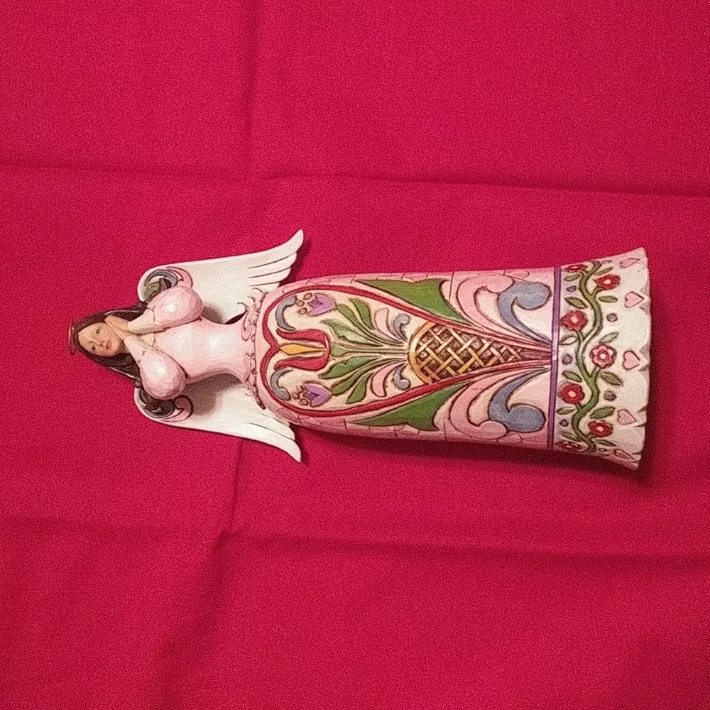 JIM SHORE HEARTS AND FLOWERS HEART ANGEL 2009 PINK HEARTWOOD CREEK 4014991